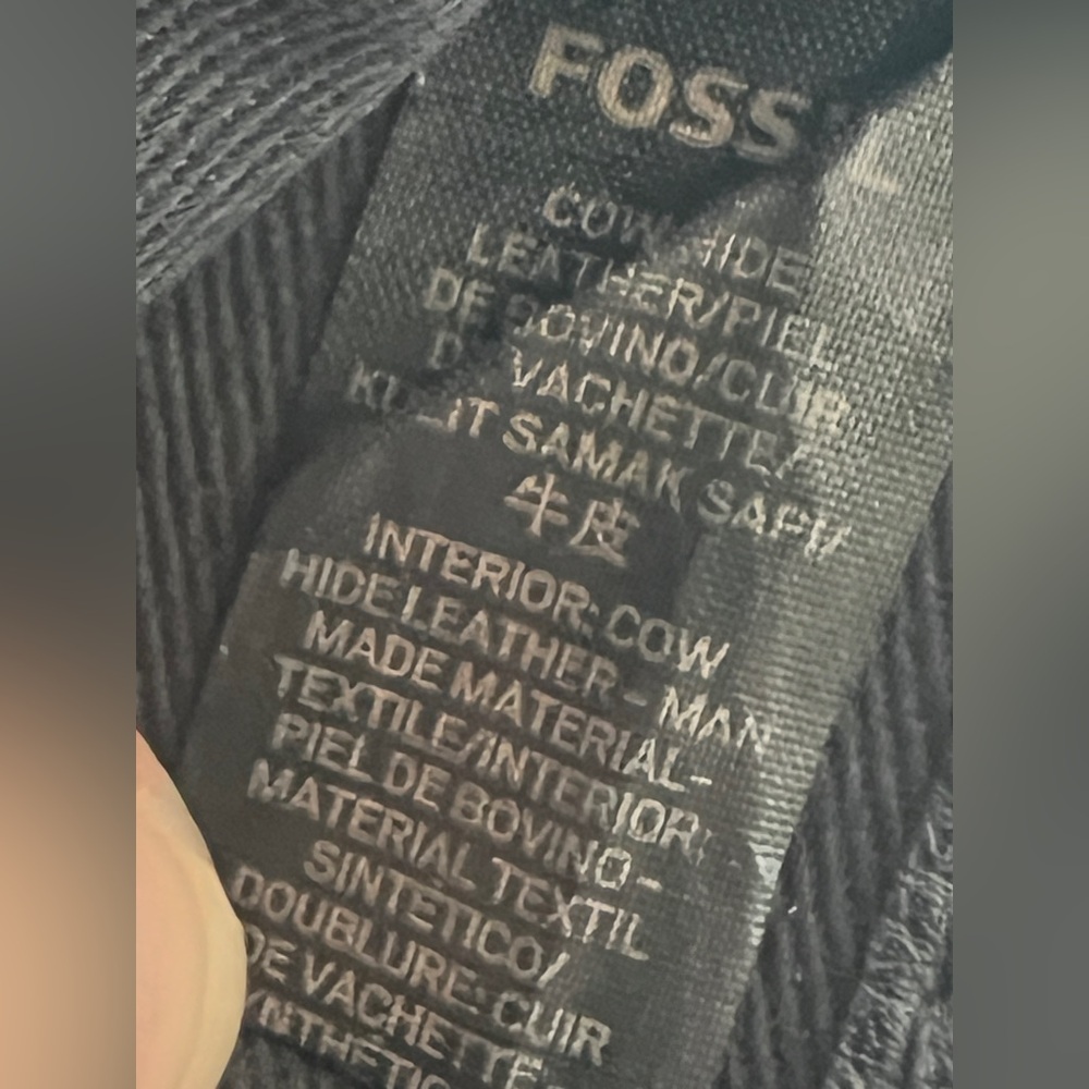 Vtg Fossil Wallet Black Soft Pebble Leather - Picture 12 of 12